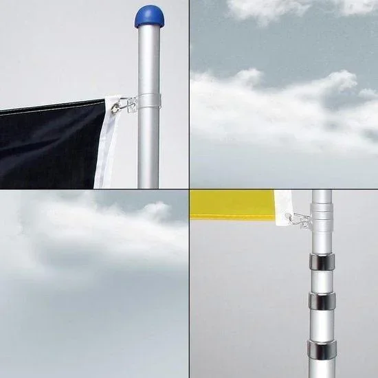 Teleskopischer Fahnenmast 630cm mit niederländischer Flagge - Niederlande Flagge - 90x150cm - 0