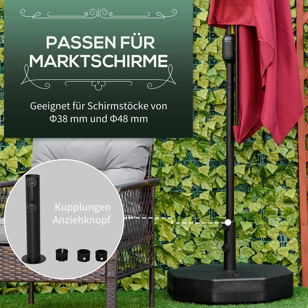 Sonnenschirmständer 40 kg Schirmst - 1