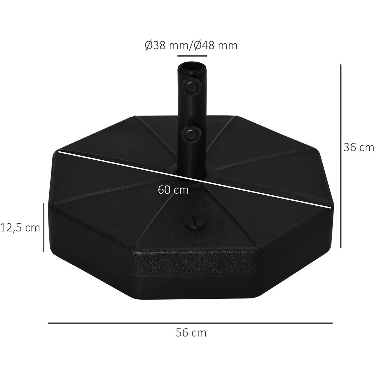 Sonnenschirmständer 40 kg Schirmst - 2