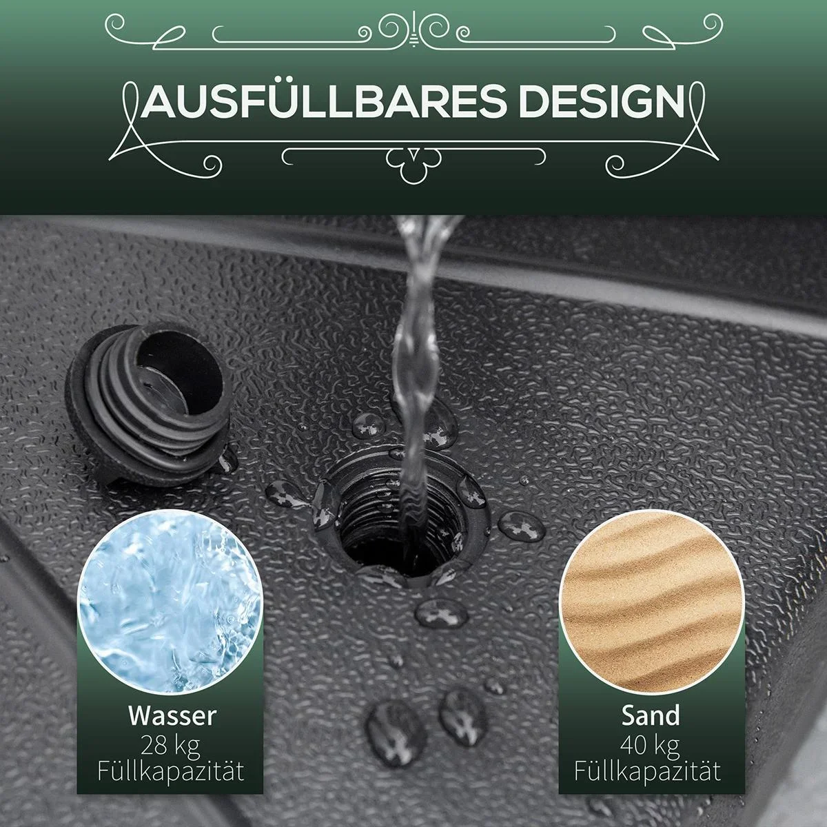 Sonnenschirmständer 40 kg Schirmst - 3