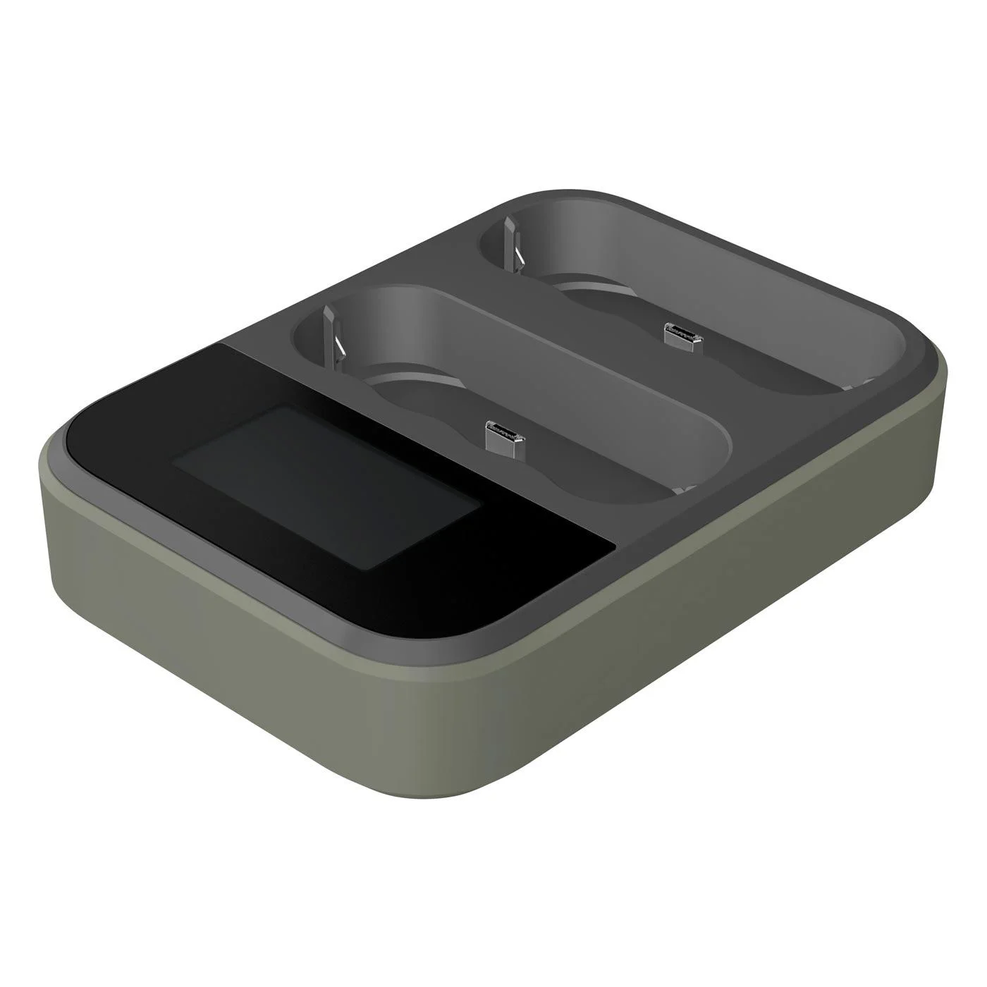 USB Schnellladegerät mit Docking Station, LCD Ladestandsdisplay für 4 AA / AAA NiMH Akkus inklusive 8 ReCyko (AA) 2600mA - 2