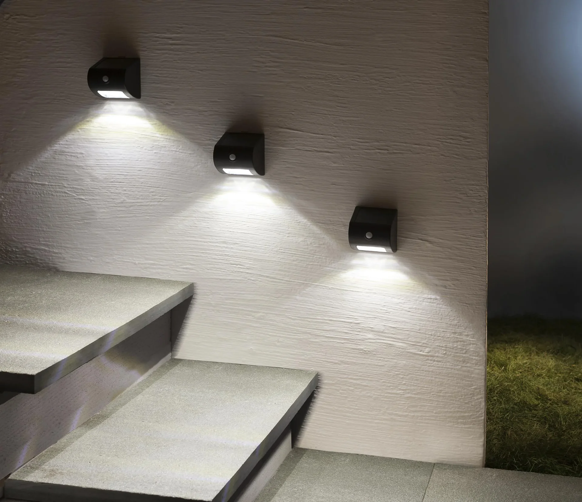 Solar Wand- und Zaunlicht mit Bewegungsmelder - 0