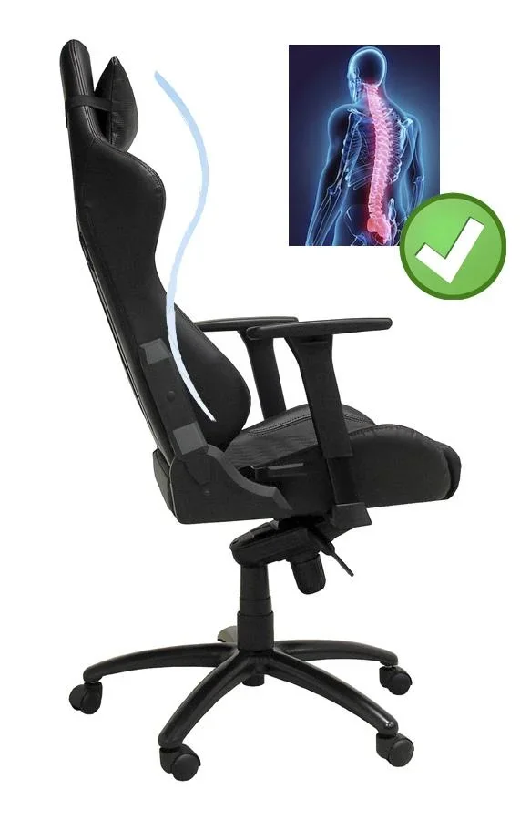 Büro-Stuhl LC-GC-3 schwarz - 2