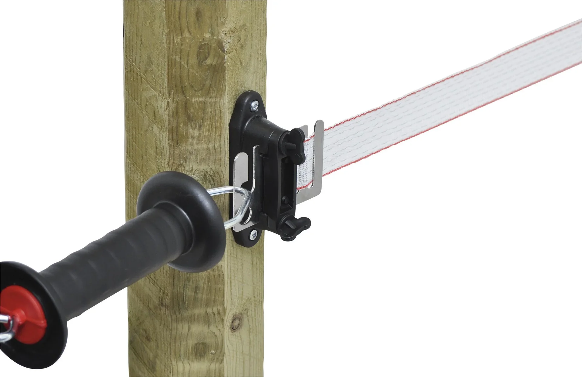 Bandtorgriff Isolator Profi mit Niroplatte, schwarz, 4 Stück - 0