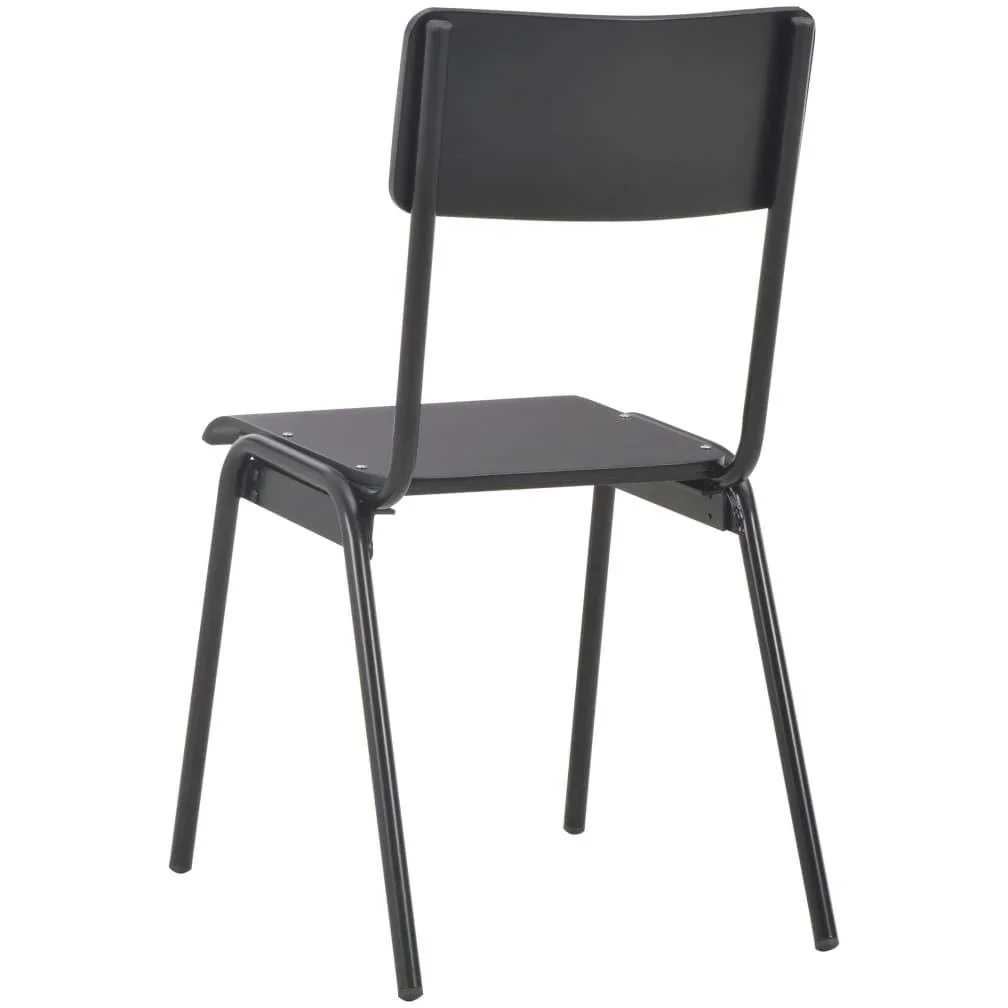 Esstischstühle 2tlg. massiv Sperrholz Stahl schwarz - 0
