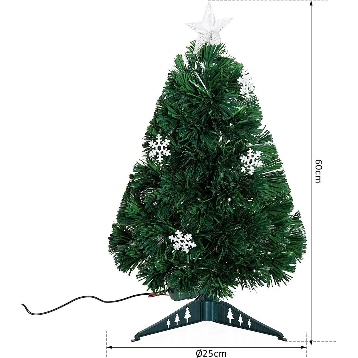 Christbaum inklusive Kunststoffständer grün - 0