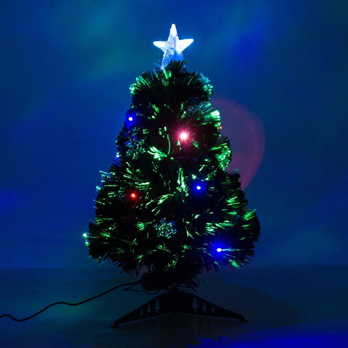 Christbaum inklusive Kunststoffständer grün - 1
