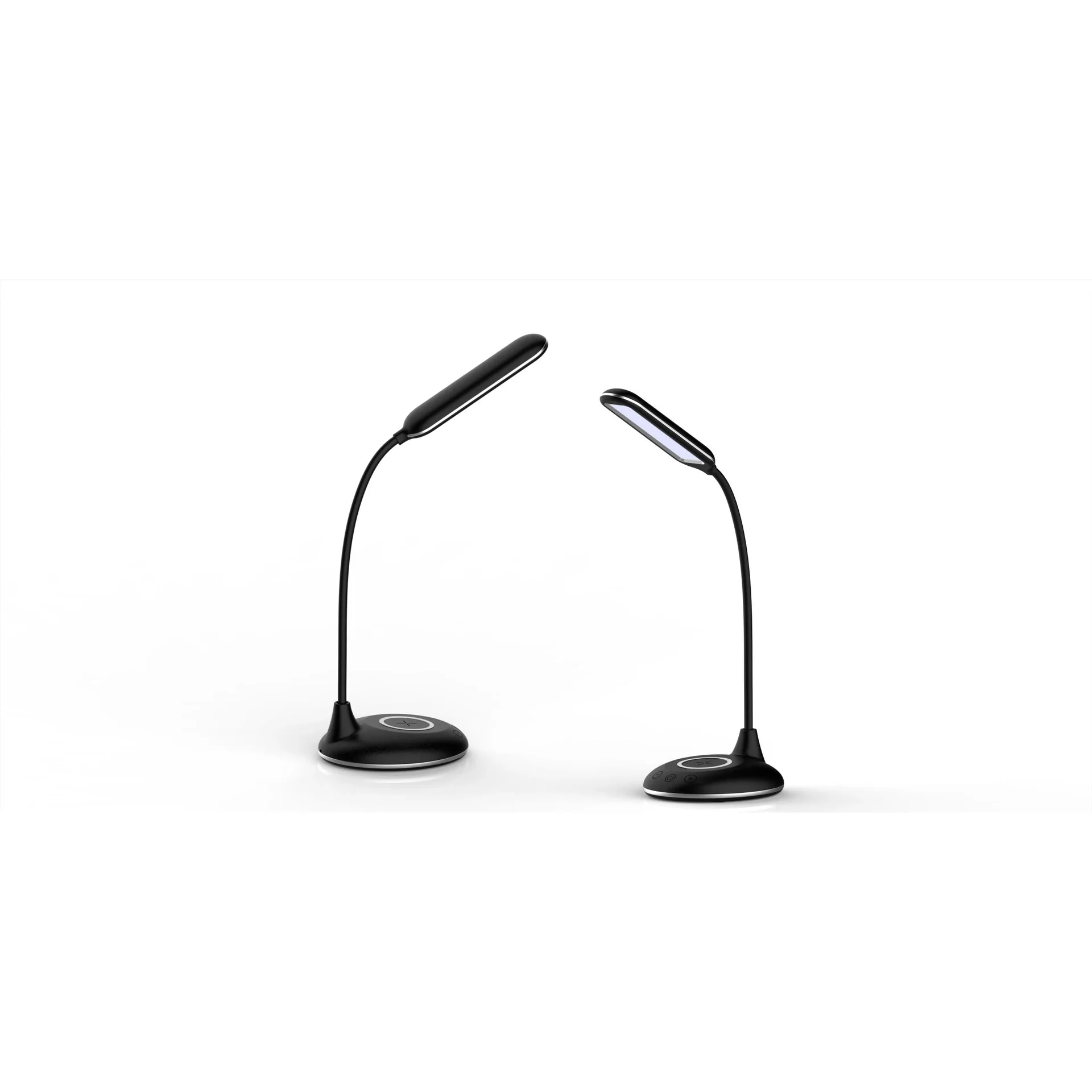 VT-7705 Tischleuchte / Schreibtischleuchte mit drahtlosem QI-Ladegerät - schwarz - 0