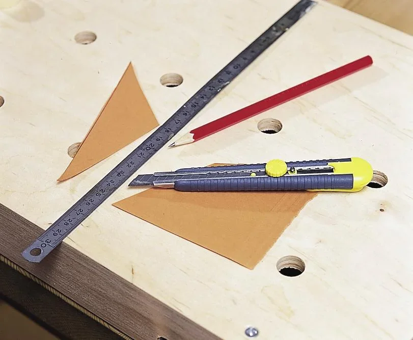 Vollholz Hobelbankplatte mit Spannvorrichtung und Tischbefestigung - 4