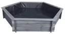 Sechseck-Hochteich 200 cm Solar, grau - 1