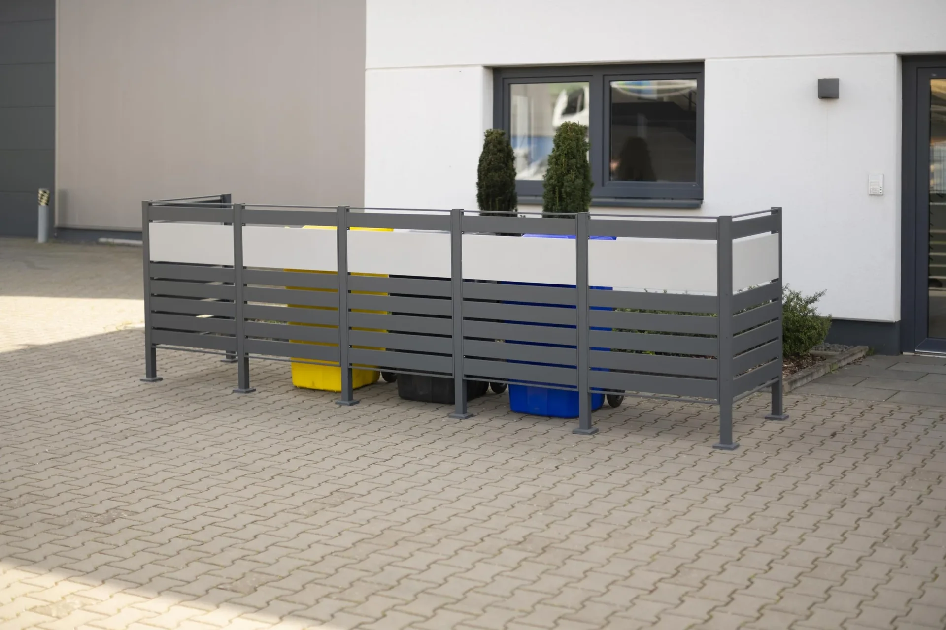 Mülltonnenverkleidung Planum 5er Box, 120 cm, antharzit - 4