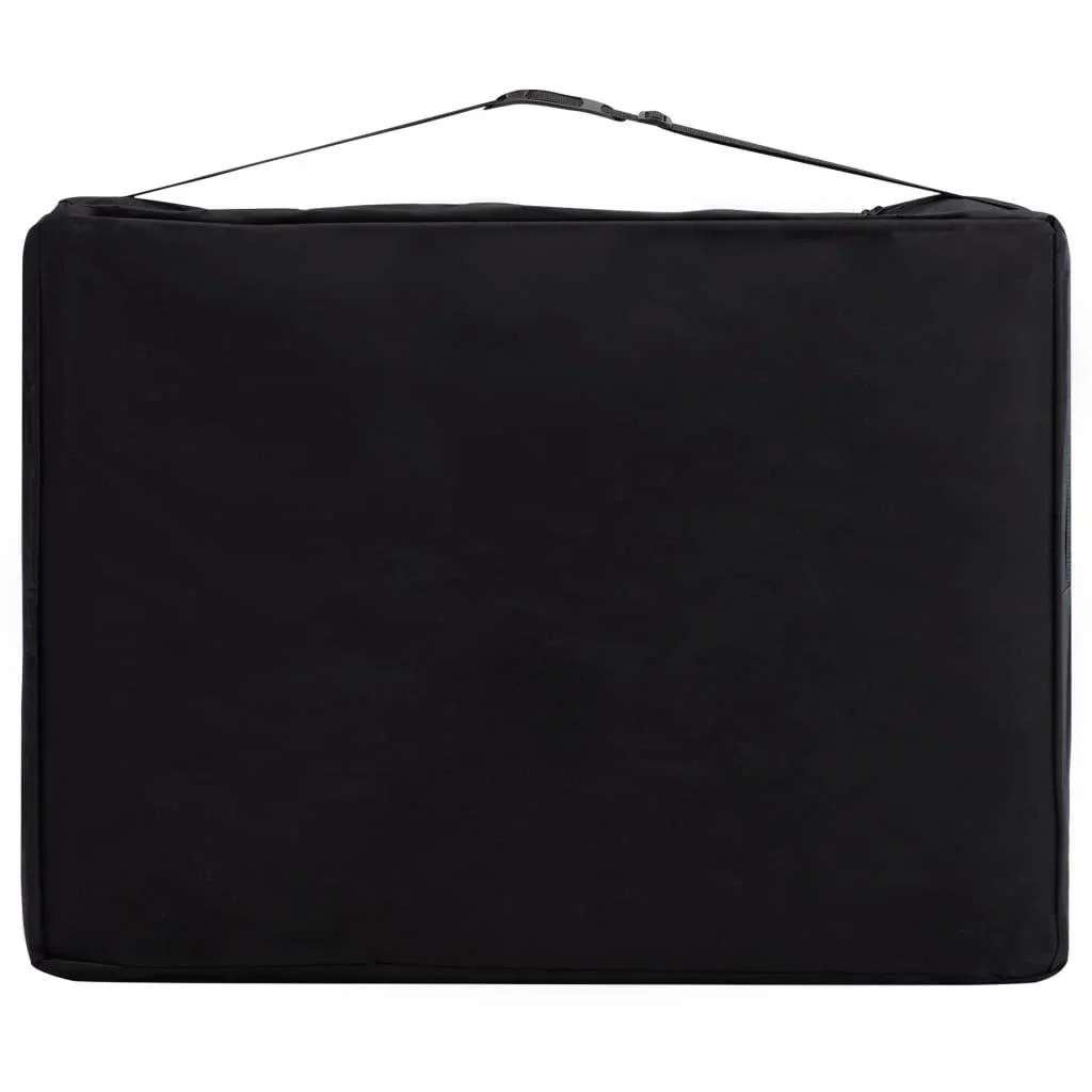 Klappbarer Massagetisch 2 Zonen Holz schwarz und orange - 2