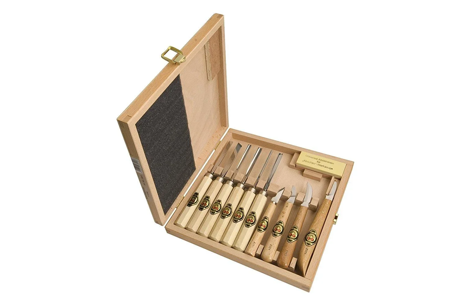 Schnitzgarnitur im Holzkasten 11 tlg. - 0