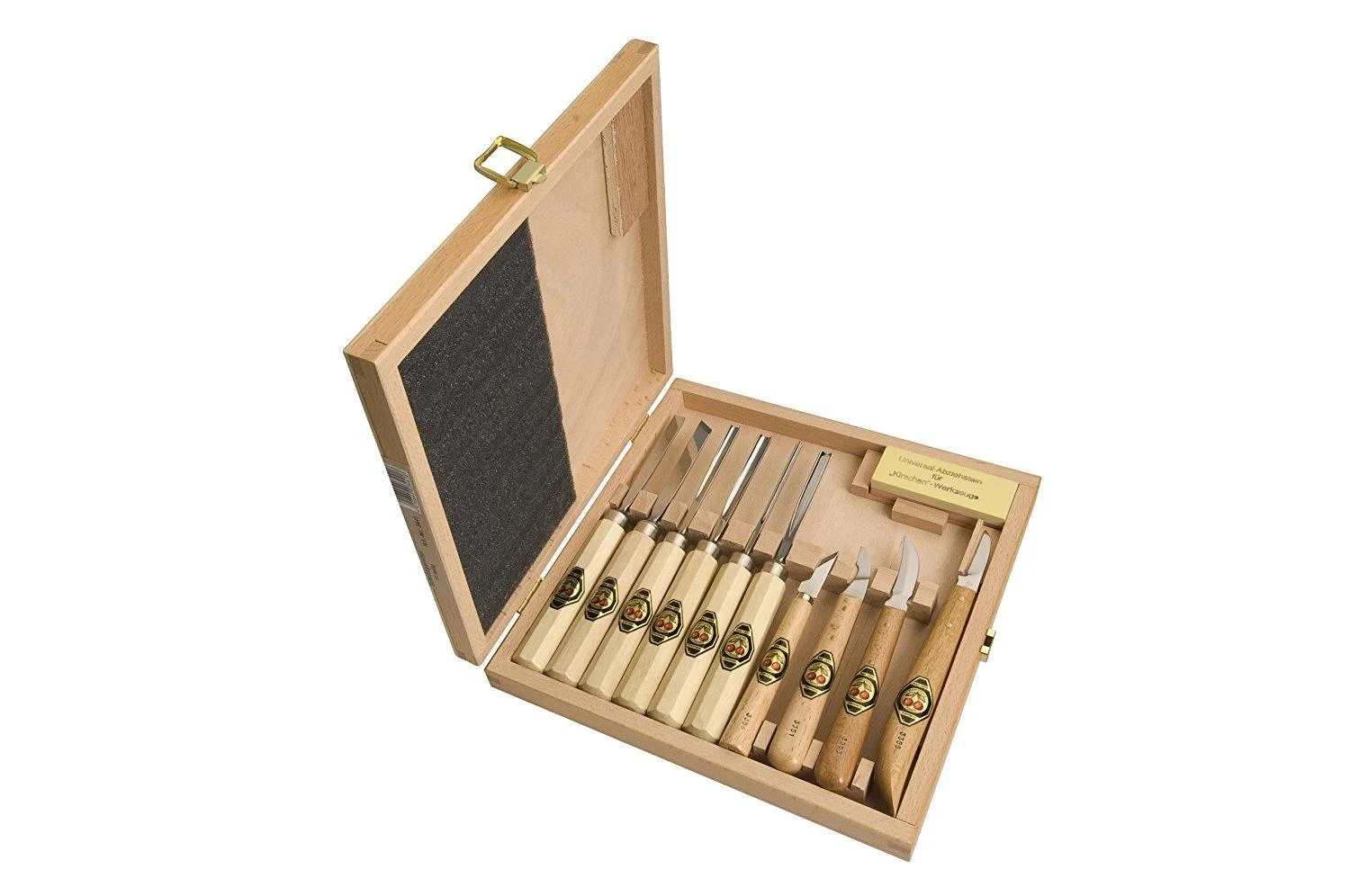 Schnitzgarnitur im Holzkasten 11 tlg. - 0