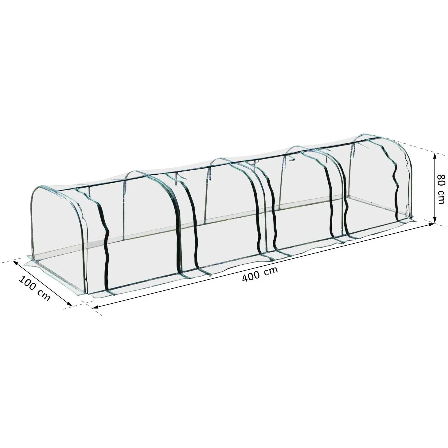Folientunnel mit 4 Türen - 6