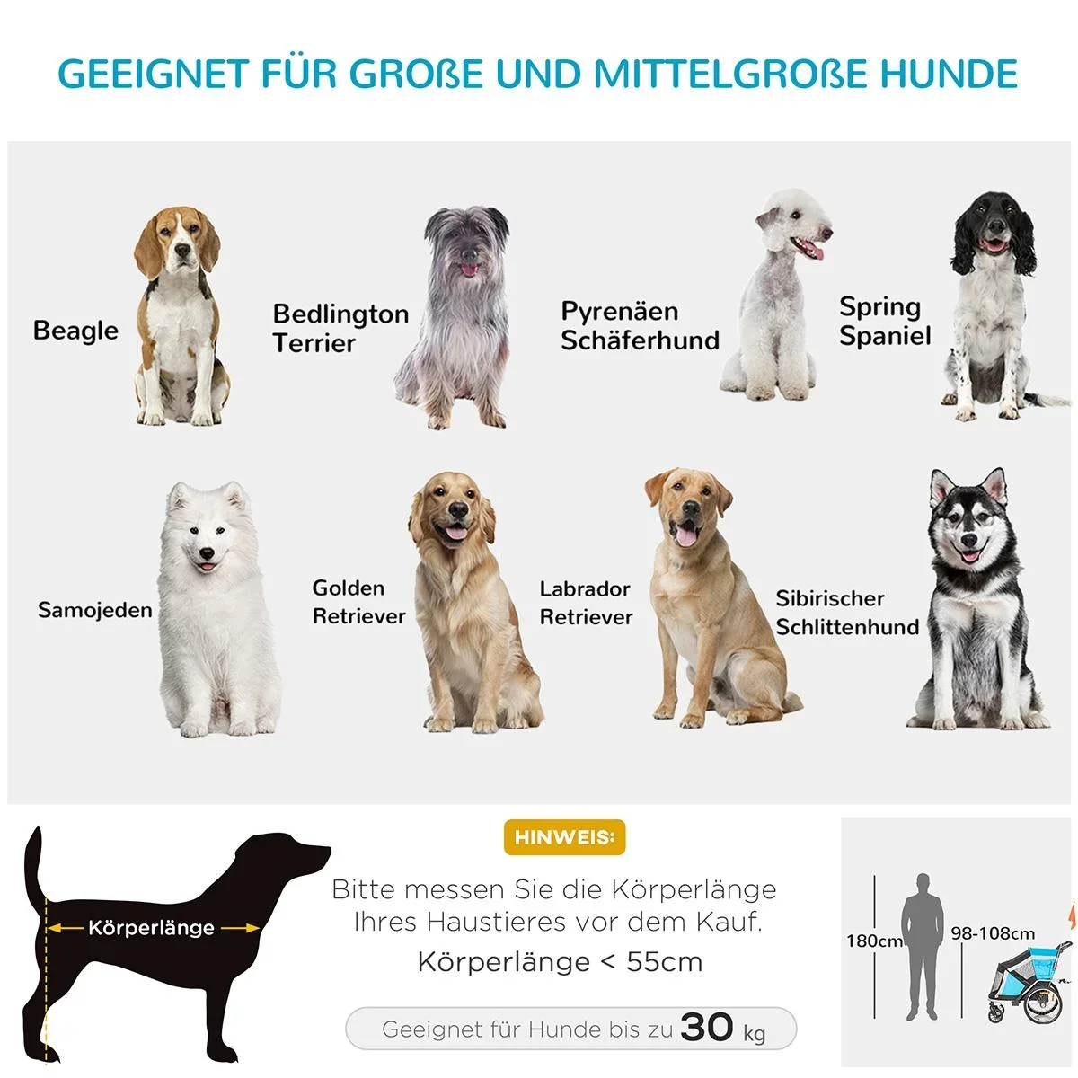 2-in-1 Hundeanhänger Hundebuggy kl - 2