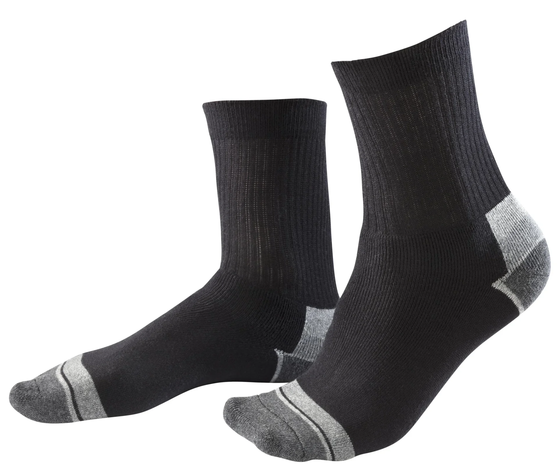 Every Day Socken 2er Pack, Farbe schwarz/grau, Gr.43/46 - 0