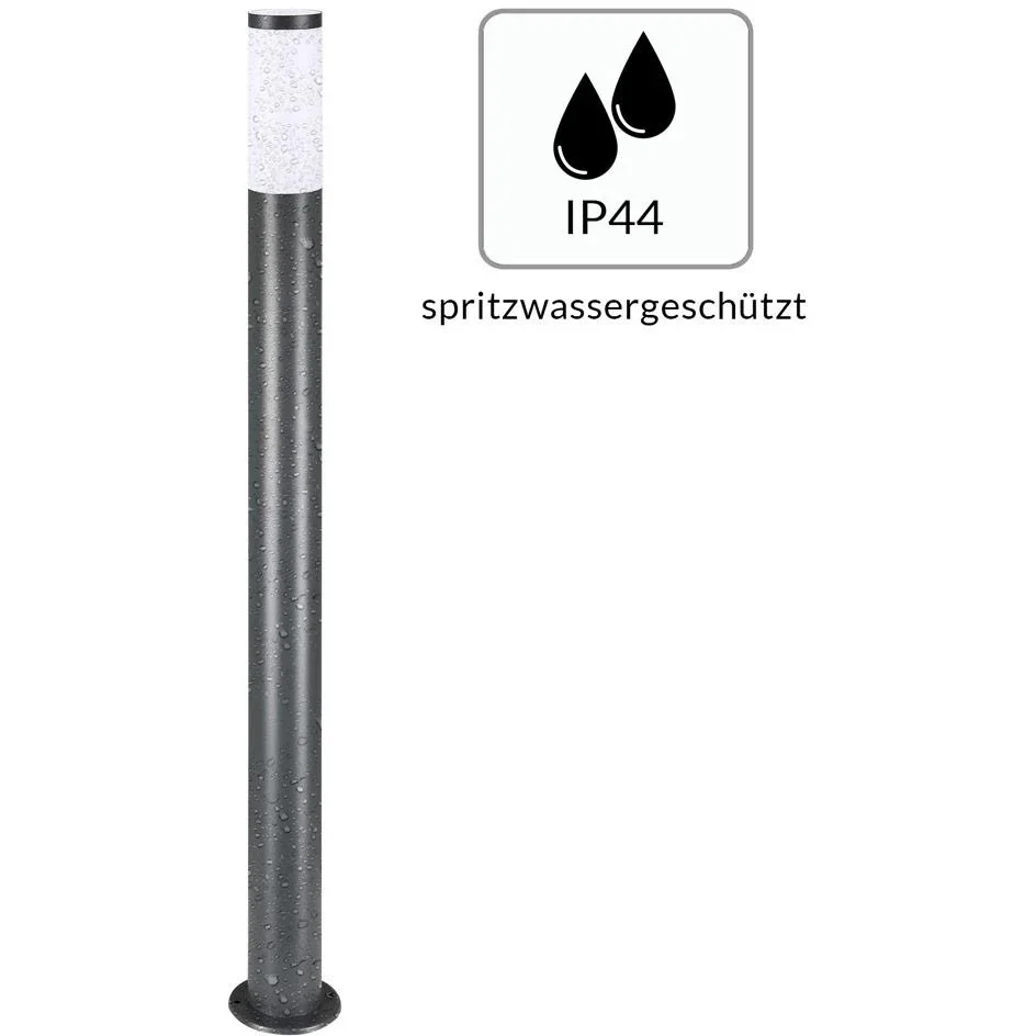 Wegbeleuchtung / Außenleuchte - Garten - Edelstahl - Mit Sensor - 100 x 12 cm - Anthrazit - 1