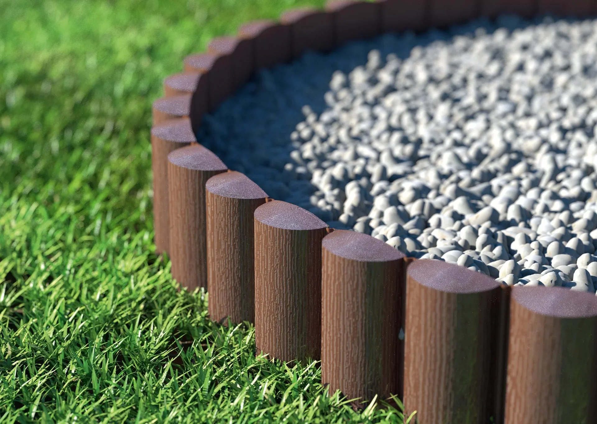 Gartenpalisade 2,4 m ECO braun - 0