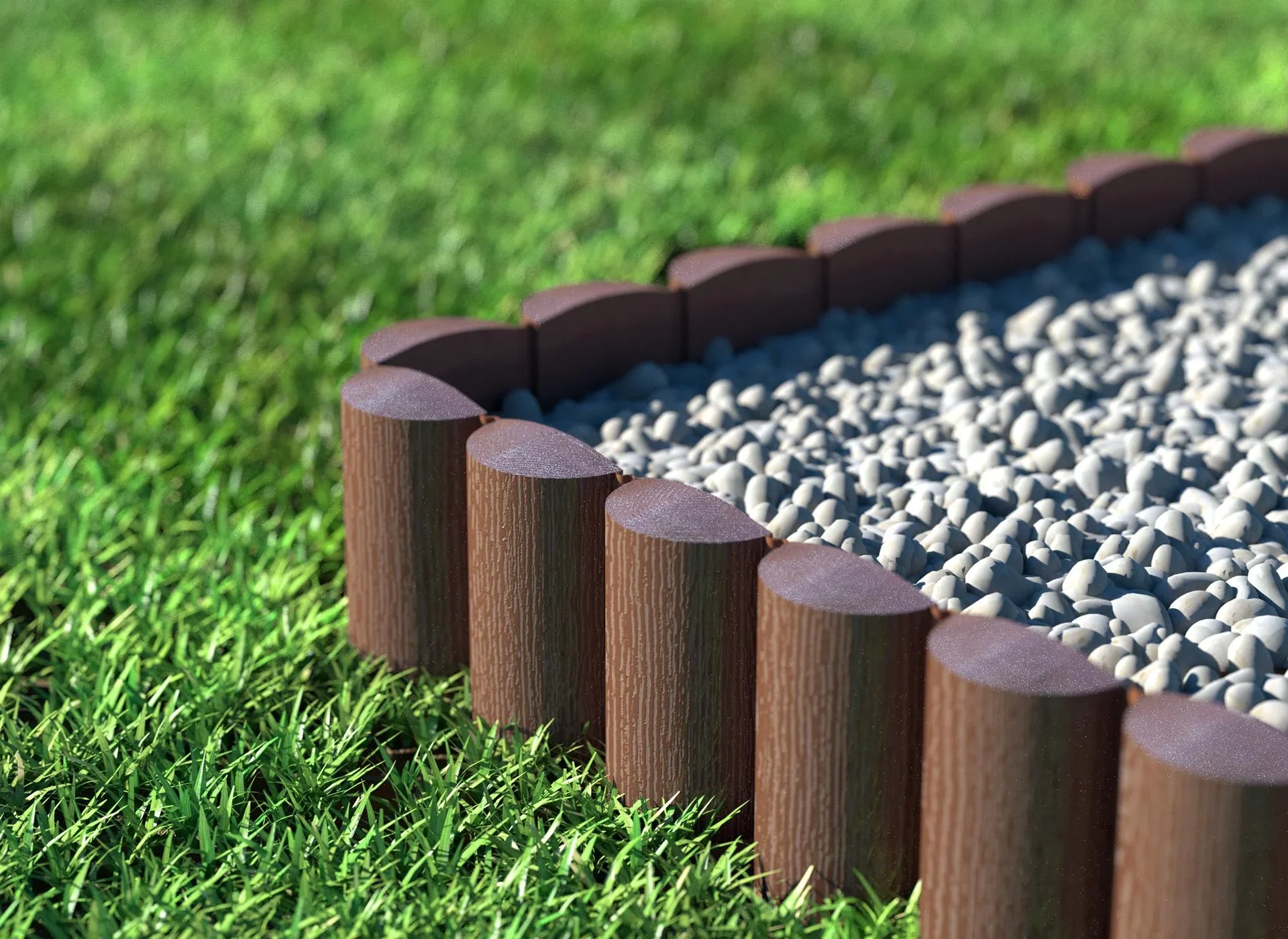 Gartenpalisade 2,4 m ECO braun - 3