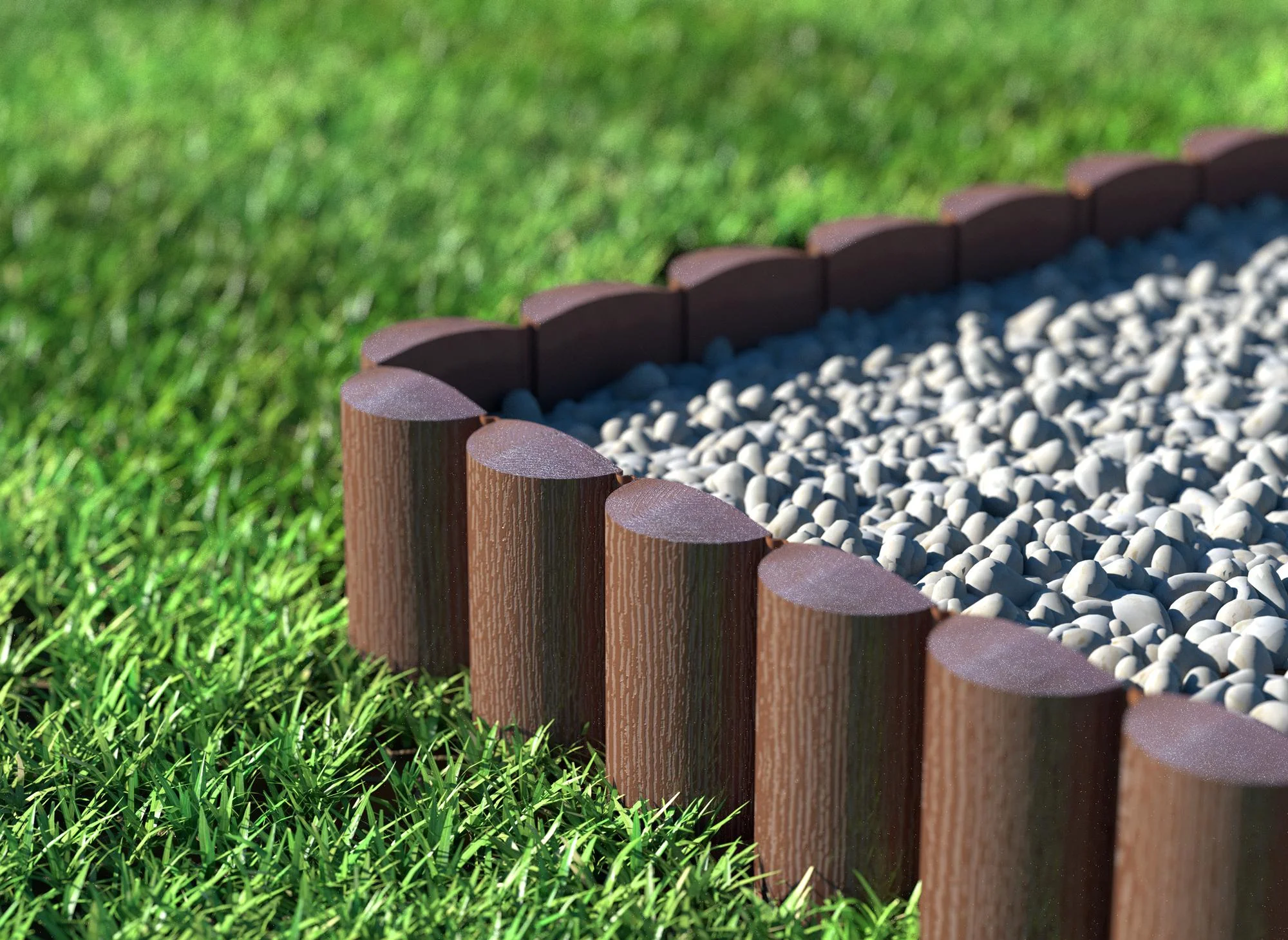 Gartenpalisade 2,4 m ECO braun - 3