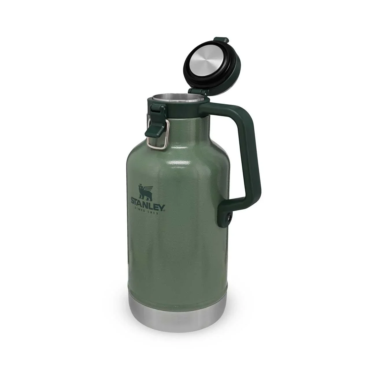 Classic Vakuum Beer Growler 1,9 l, 18/8 Stahl, Hammertone grün, doppelwandige Vakuumisolierung - 3