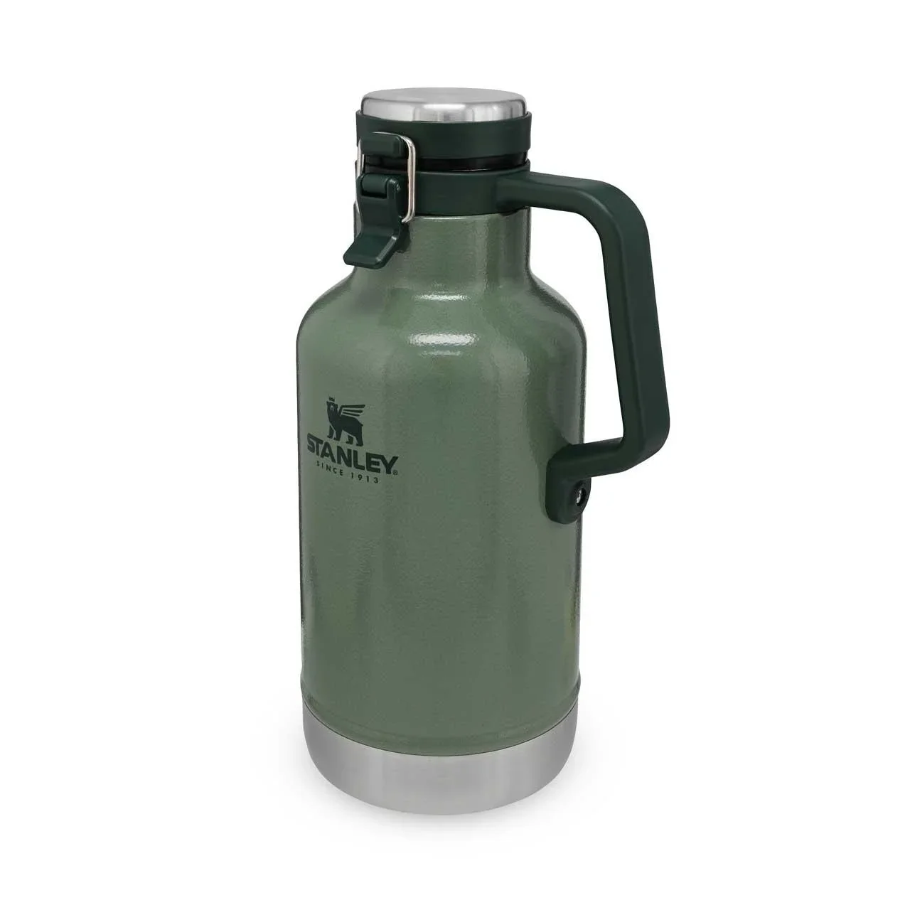 Classic Vakuum Beer Growler 1,9 l, 18/8 Stahl, Hammertone grün, doppelwandige Vakuumisolierung - 4