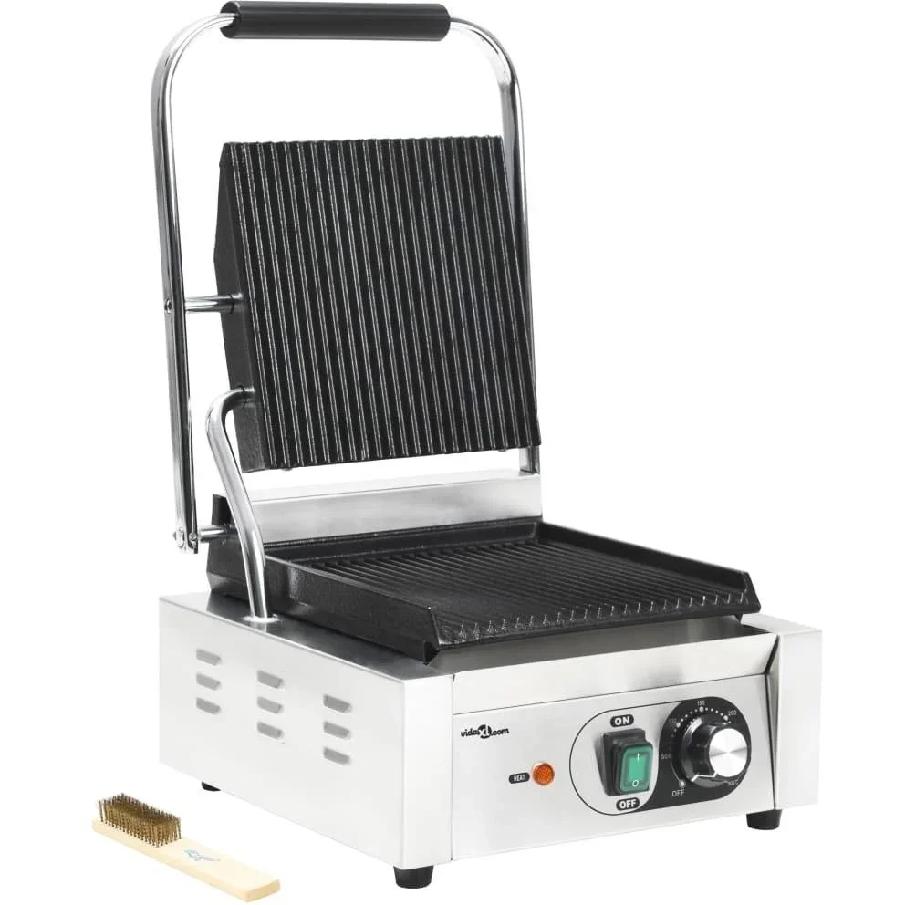 Panini-Grill gerillt 1800 W 32x41x19 cm Edelstahl - 0