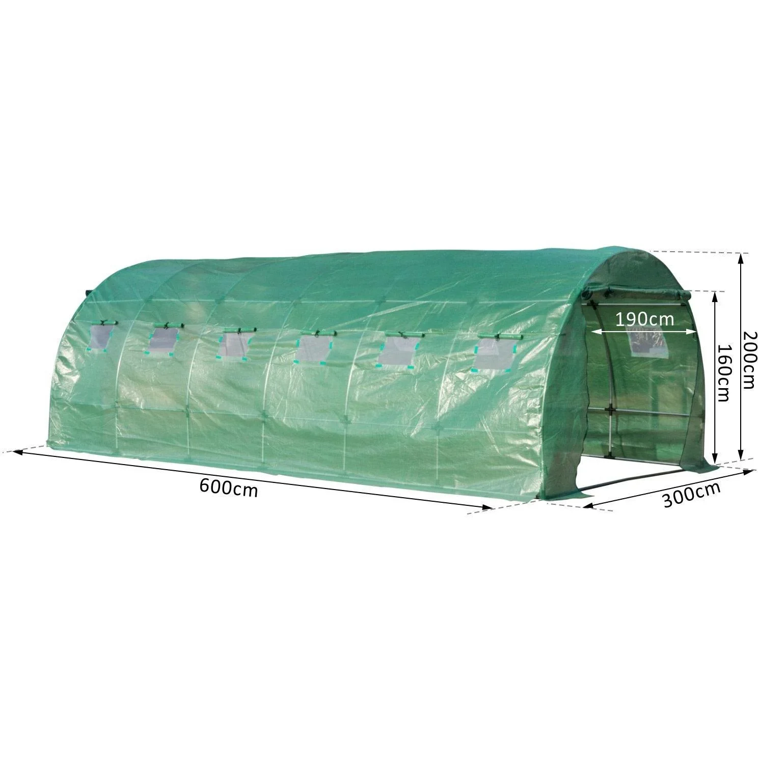 Gewächshaus Treibhaus 18m² mit Fenster - 2