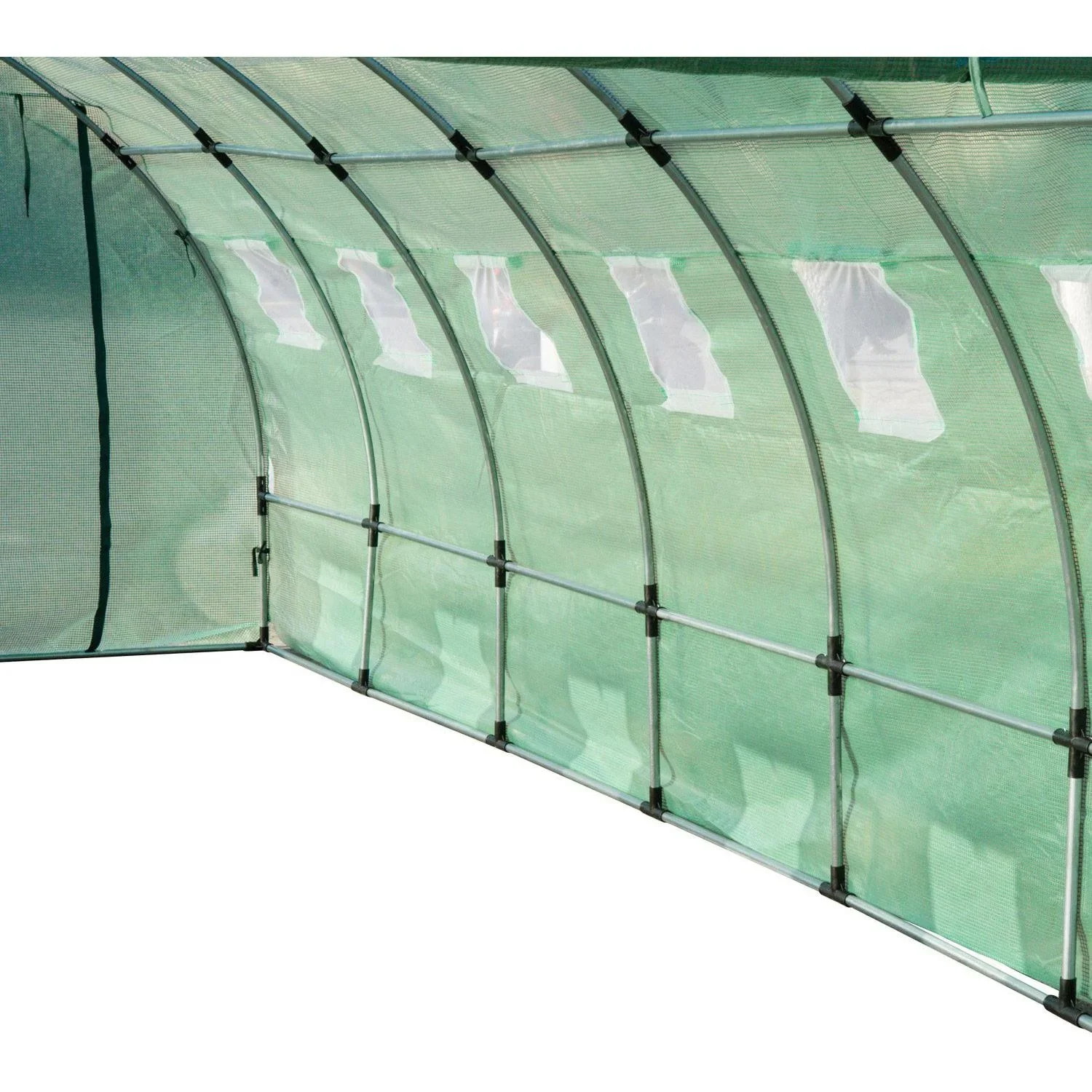 Gewächshaus Treibhaus 18m² mit Fenster - 4