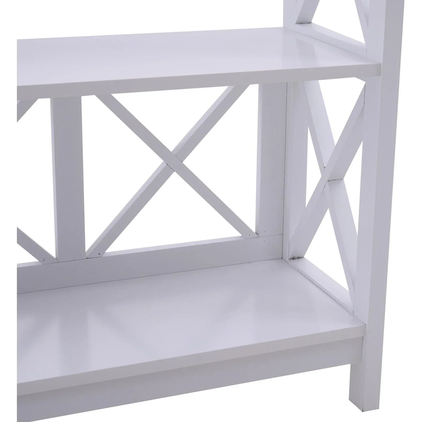 Standregal Bücherregal Dekoregal 3 Fächer offen MDF Weiß 70 x 30 x 113 cm - 0