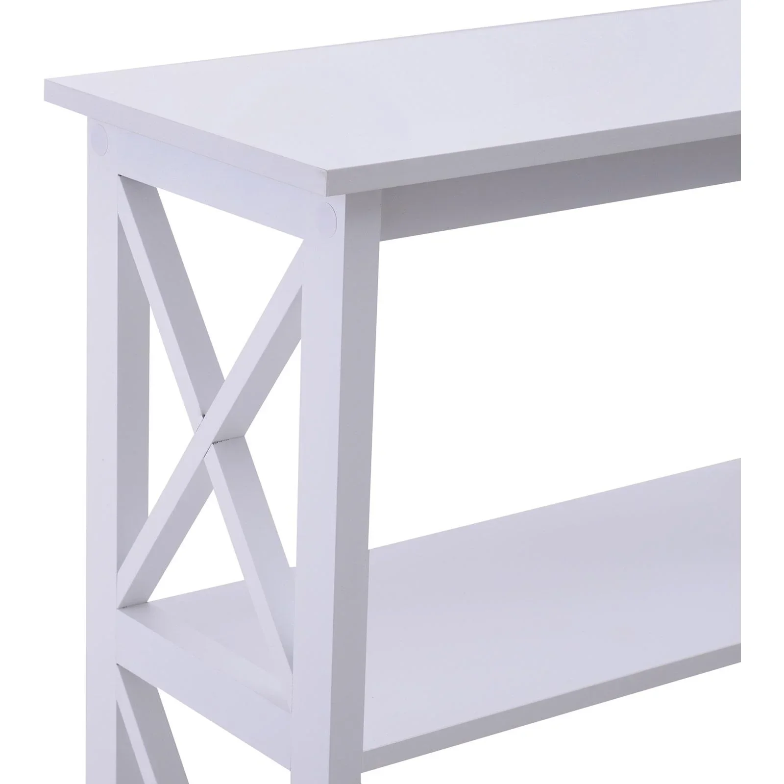 Standregal Bücherregal Dekoregal 3 Fächer offen MDF Weiß 70 x 30 x 113 cm - 2