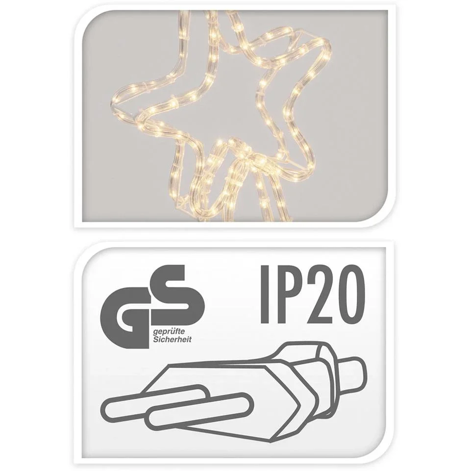 Sternbeleuchtung - 144 Lichter - 4m - Metallrahmen - 1