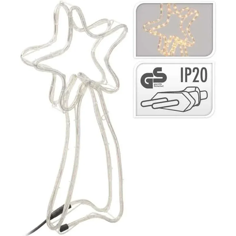Sternbeleuchtung - 144 Lichter - 4m - Metallrahmen - 3