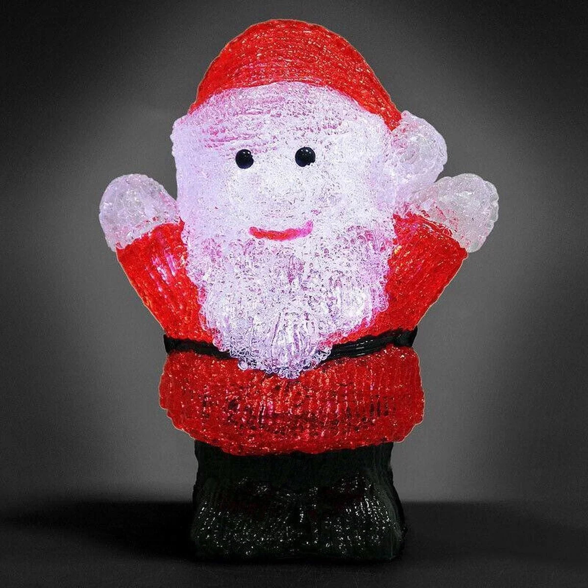 Weihnachtsmann LED Figur - mit Batterien - 14x9x18Cm - 1
