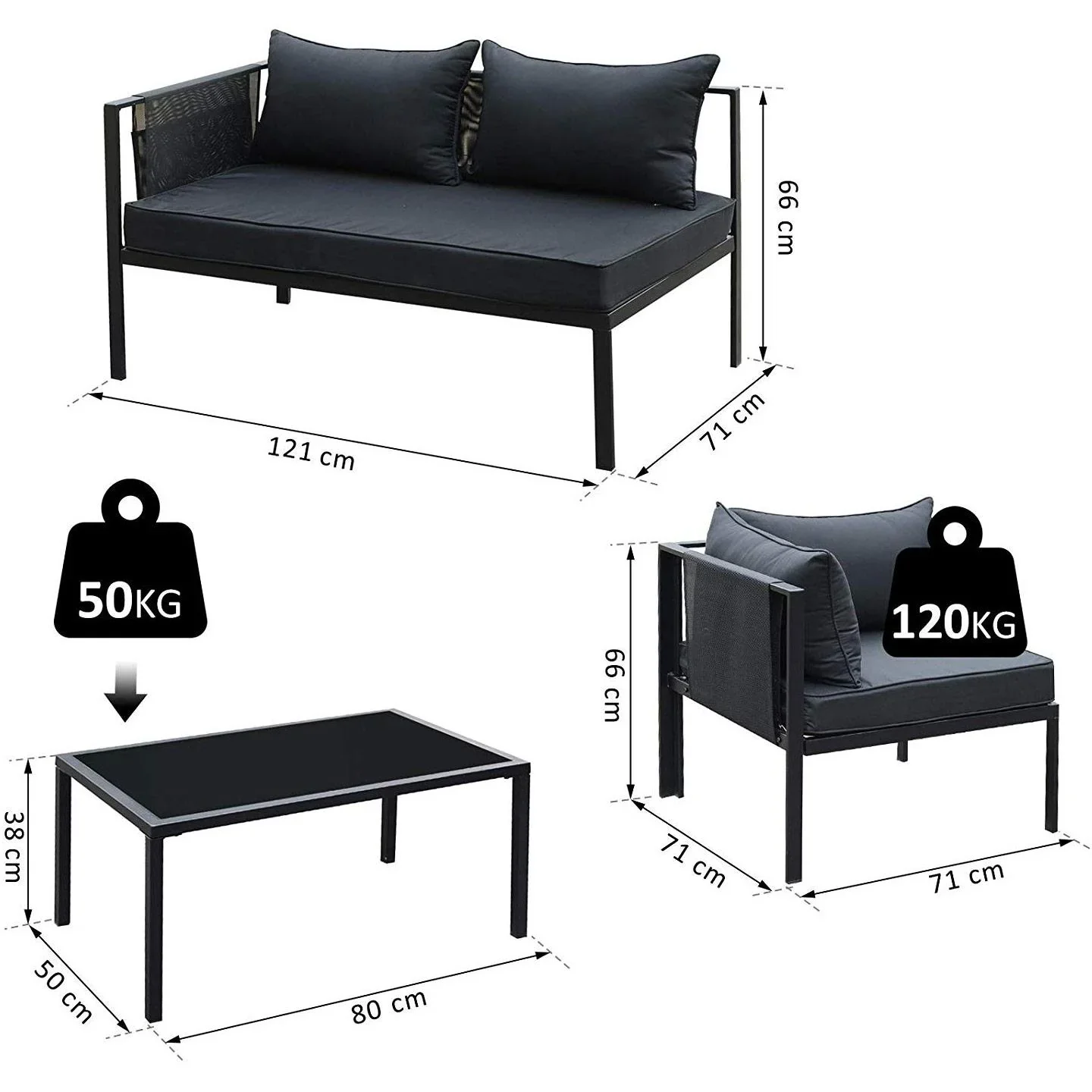 Gartengarnitur als 4-teiliges Set - 1