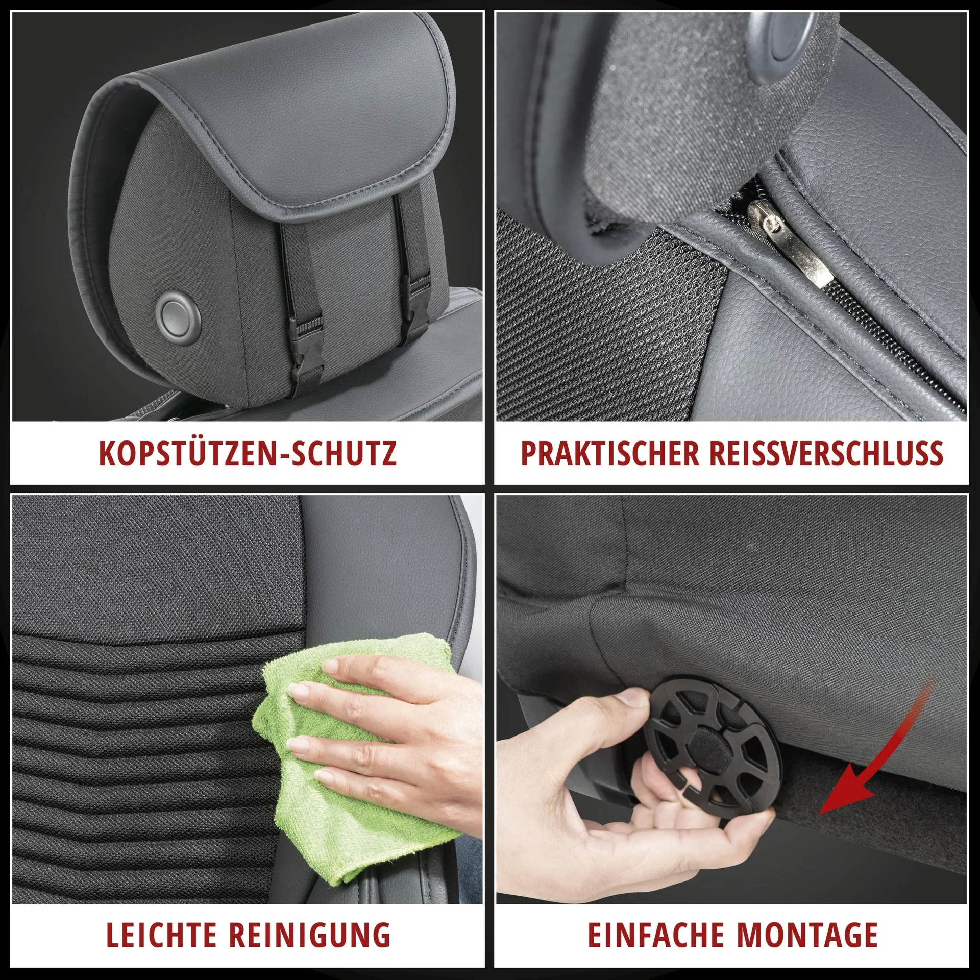 PKW Sitzauflage Max, Auto-Sitzaufleger schwarz - 2