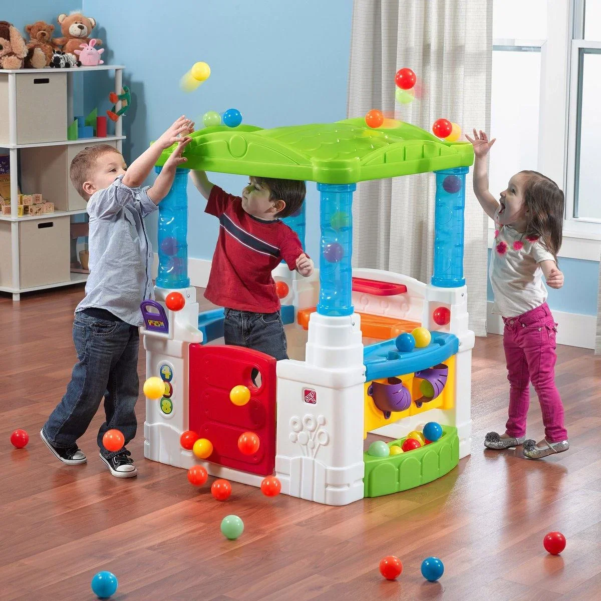 Wonderball Fun House Spielhaus - Inkl. 20-teiligem Spielballset - 83,8x91,4x106,7cm - 1