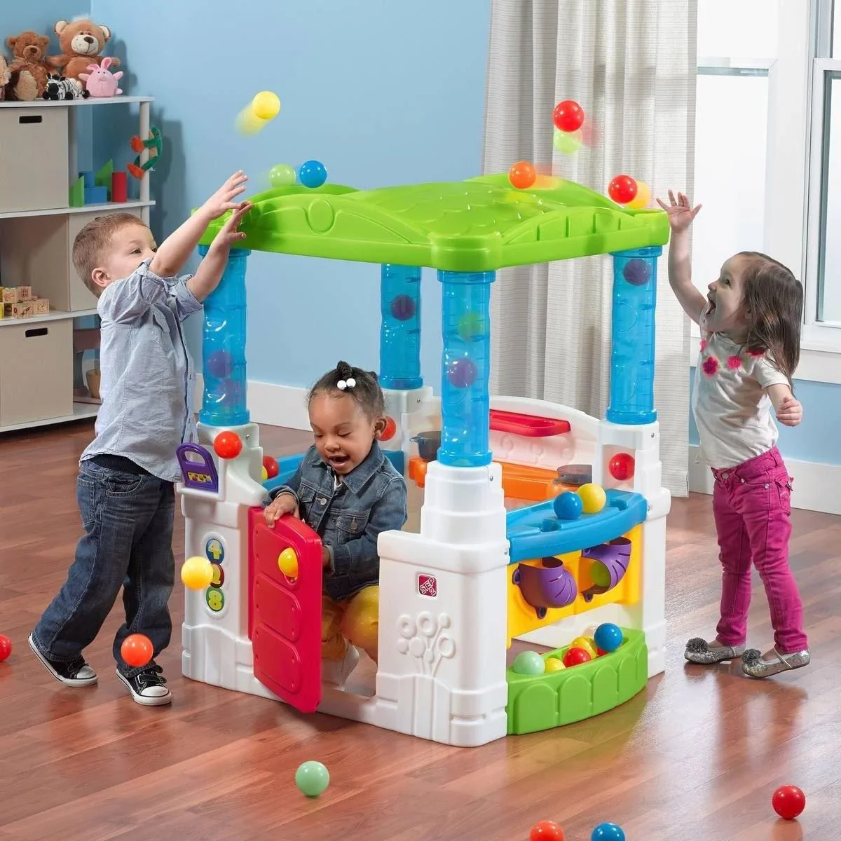 Wonderball Fun House Spielhaus - Inkl. 20-teiligem Spielballset - 83,8x91,4x106,7cm - 3