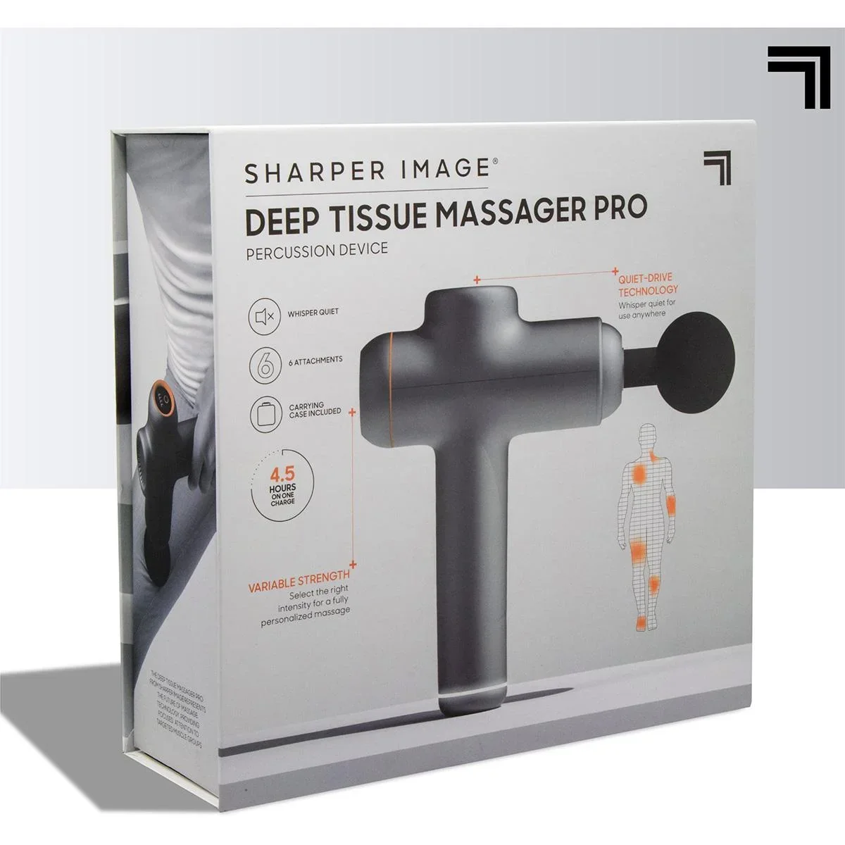 Sharper Image - Deep Tissue Pro - Massagepistole - 6 Aufsätze - 0
