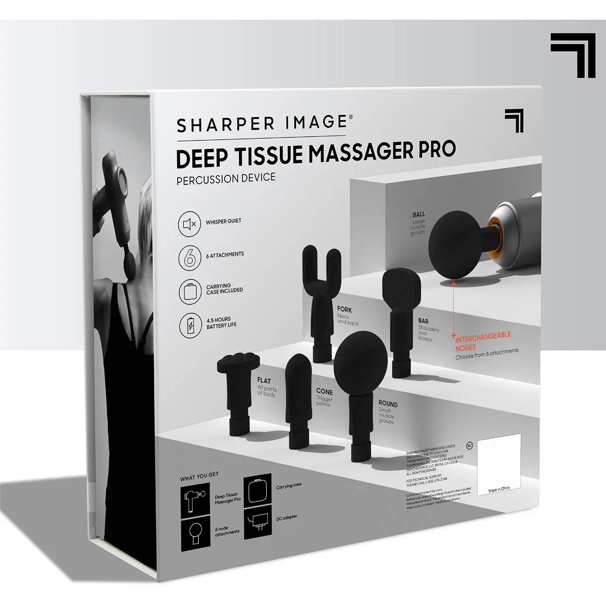 Sharper Image - Deep Tissue Pro - Massagepistole - 6 Aufsätze - 1
