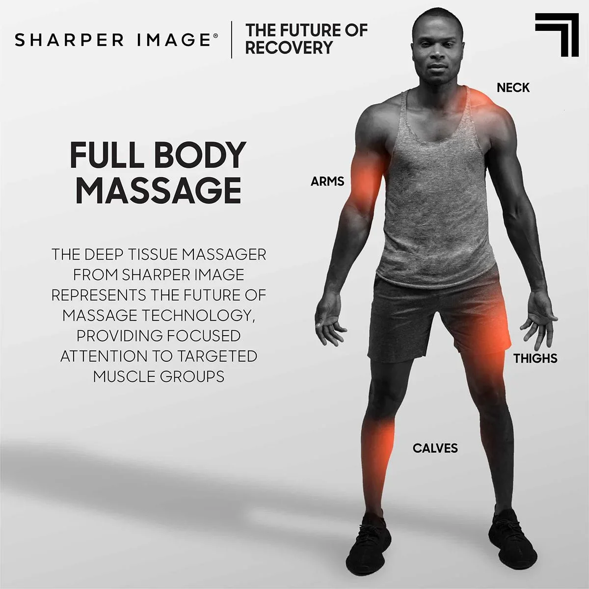 Sharper Image - Deep Tissue Pro - Massagepistole - 6 Aufsätze - 2