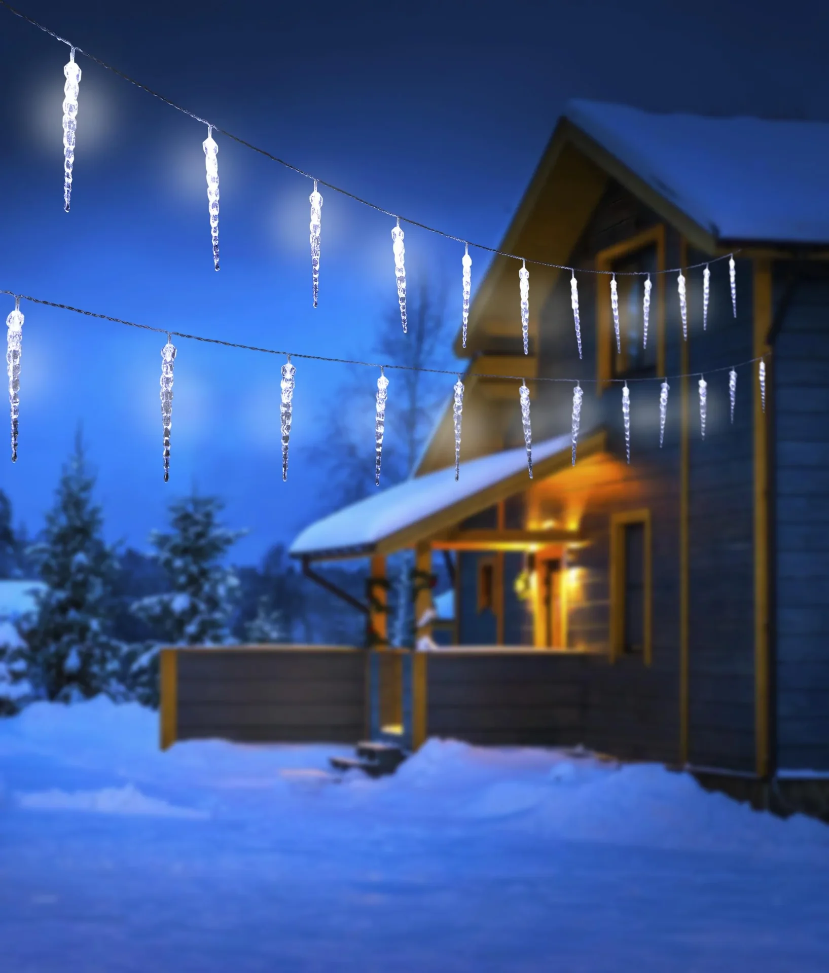 LED Lichterkette mit 40 Eiszapfen - 5