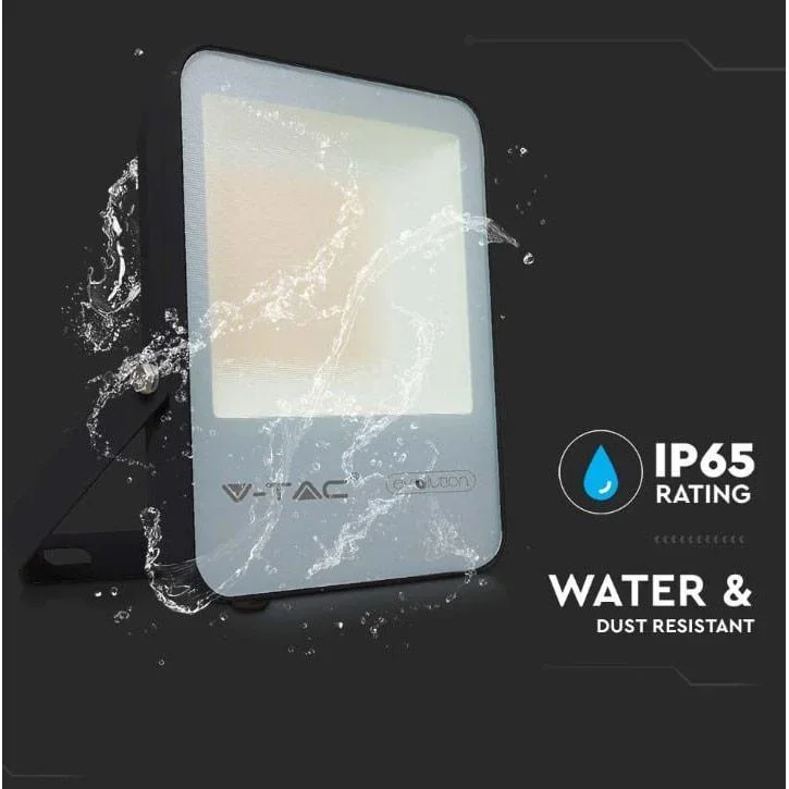 VT-50185 LED-Flutlicht - 50 W - 7870 Lm - 4000K - schwarz - Extra effizient - 3