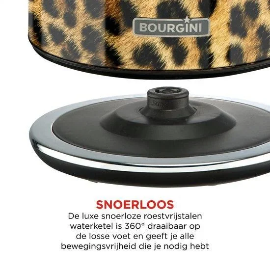 Panther Wasserkocher - Panther Druck - 1.7L - Leopard - Retro - 0