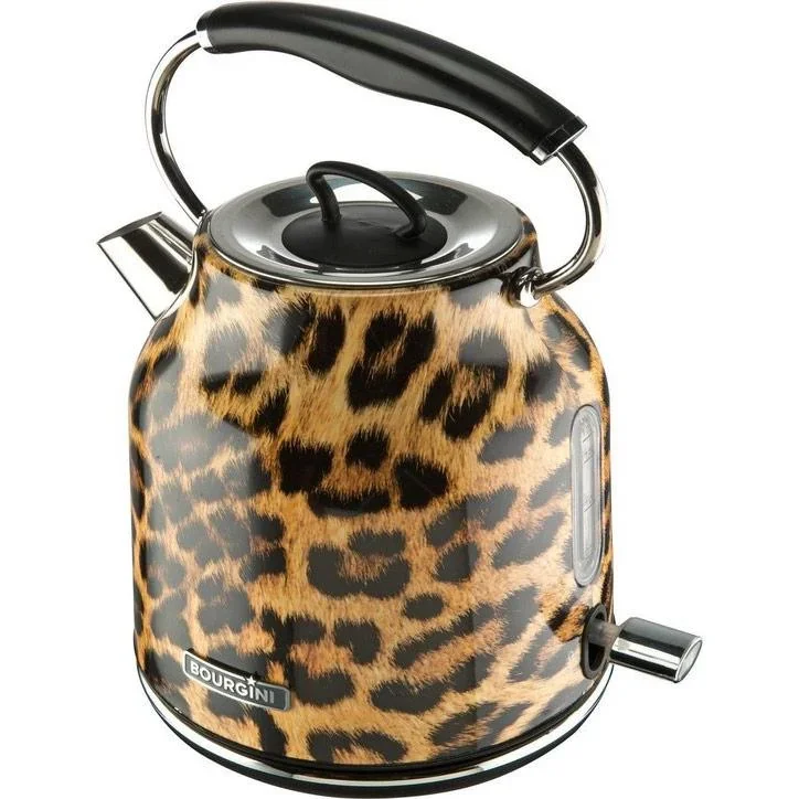 Panther Wasserkocher - Panther Druck - 1.7L - Leopard - Retro - 3