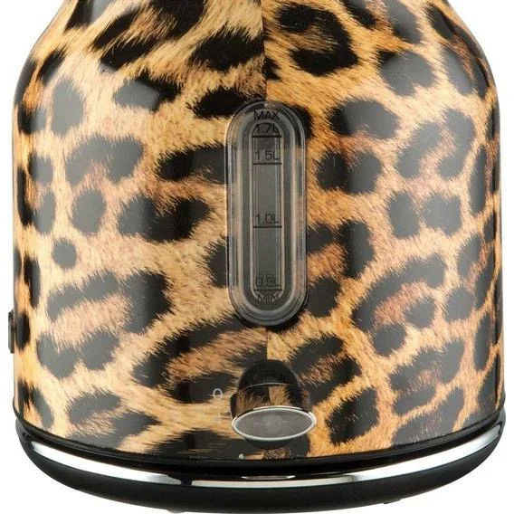 Panther Wasserkocher - Panther Druck - 1.7L - Leopard - Retro - 6