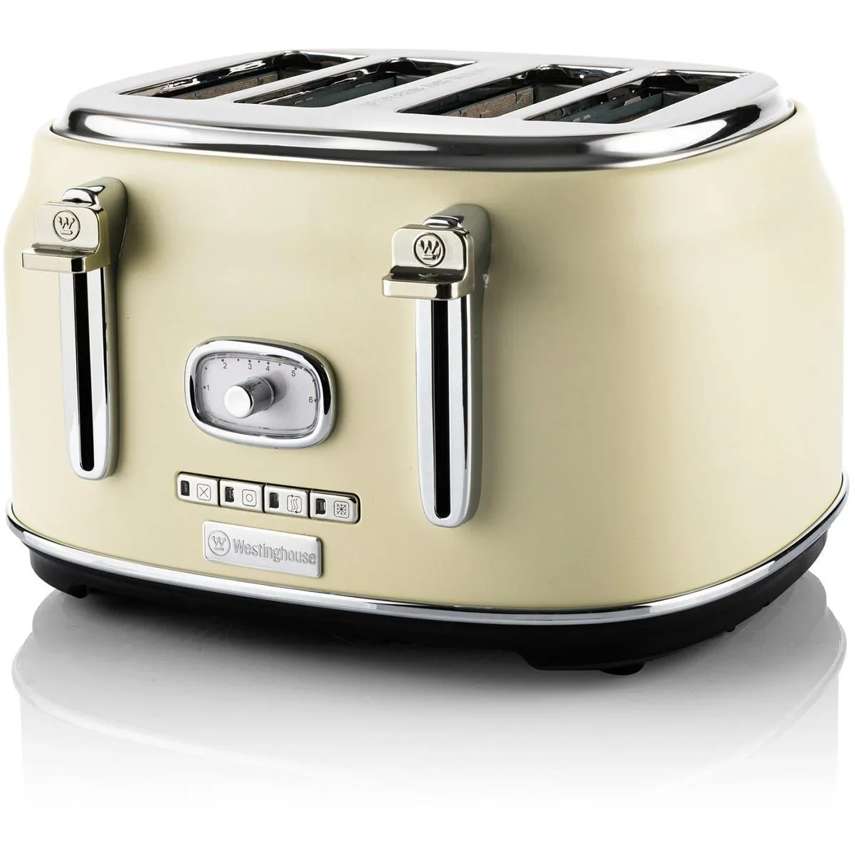 Retro SET - Toaster 4 Scheiben + Wasserkocher 1.7L - Weiß - 2