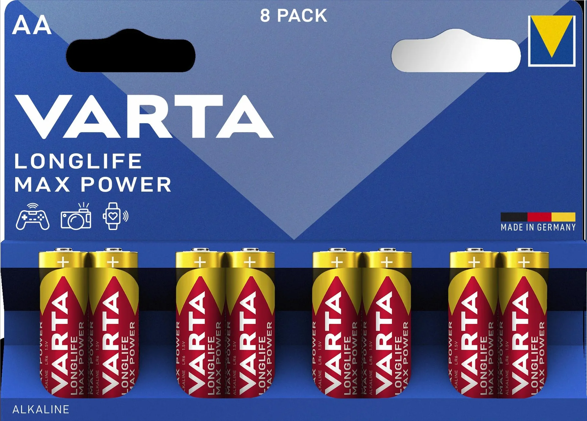 LONGLIFE Max Power Mignon (AA) Alkaline Batterie - 8 Stück - 1