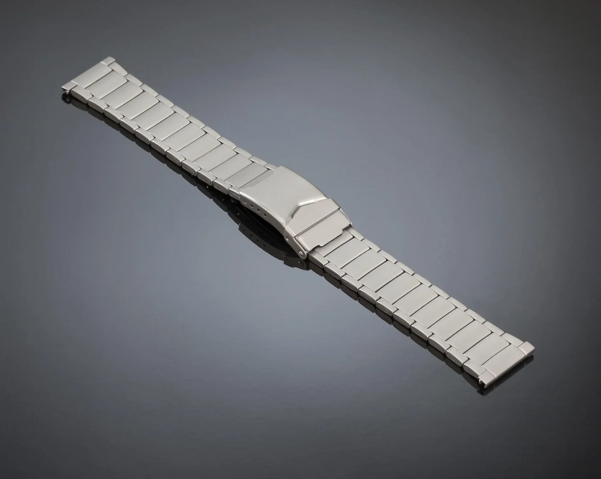 Uhrenarmband Edelstahl, sandgestrahlt, matt, Sicherheitsbügel - 1